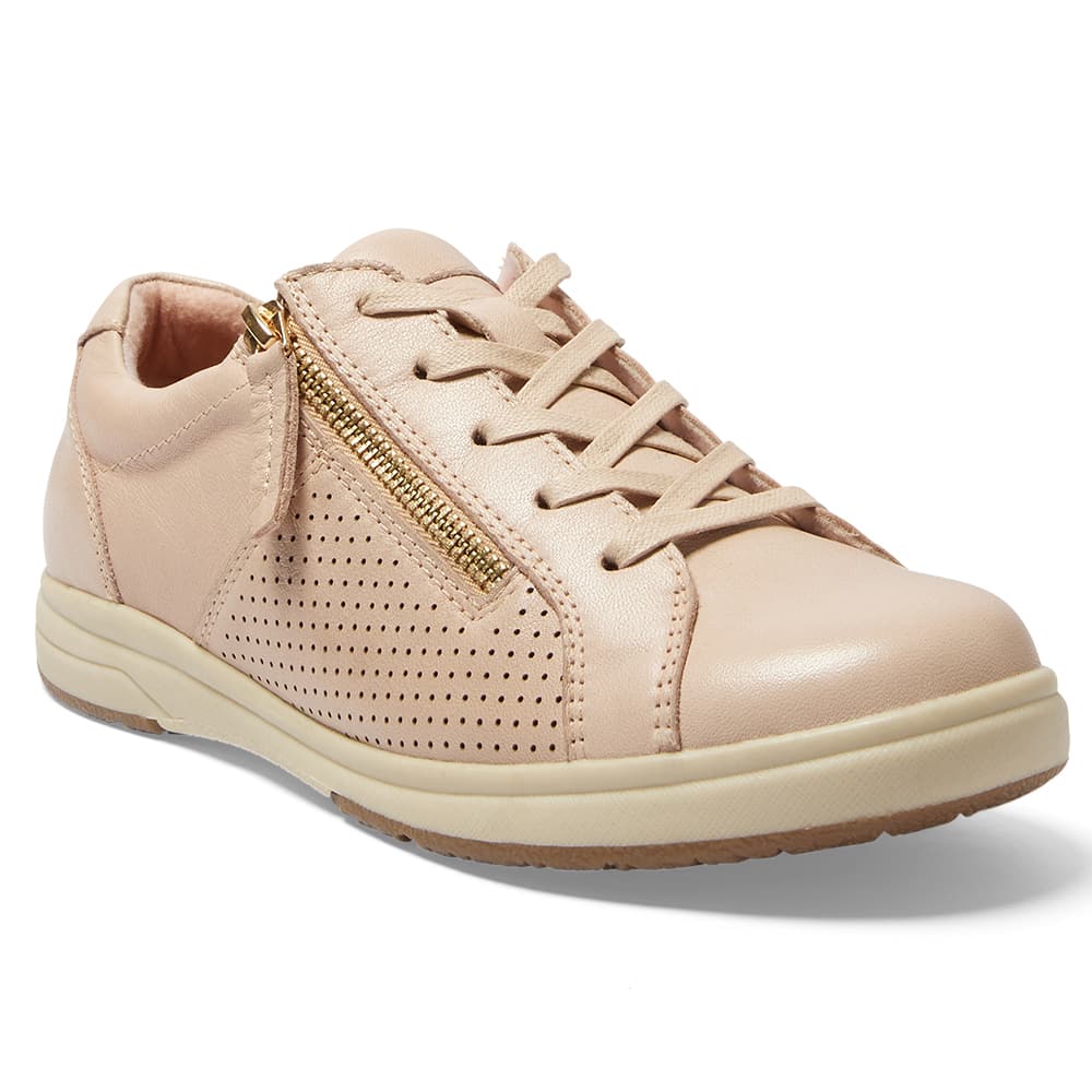 Normandy Sneaker in Blush Leather