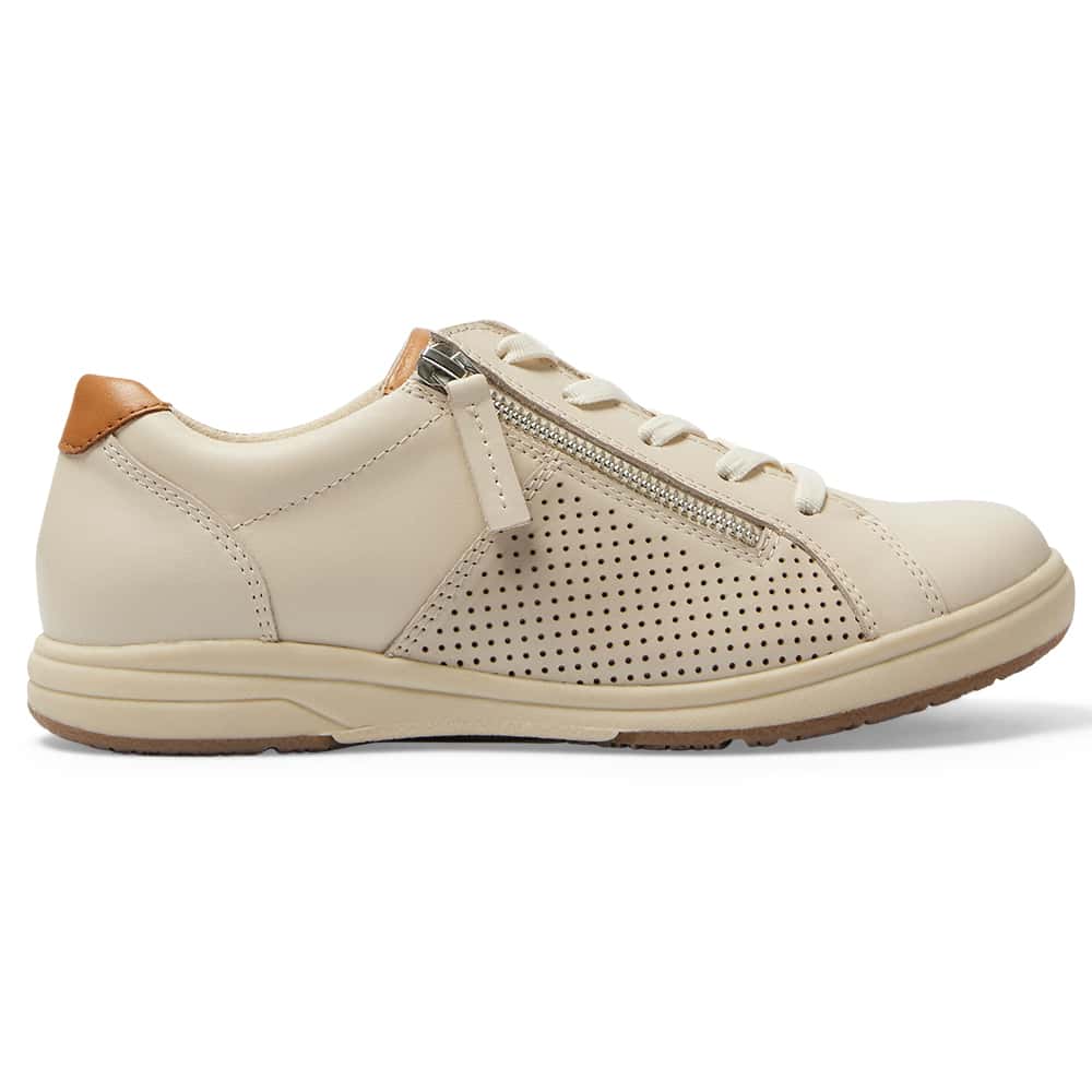 Normandy Sneaker in Bone/tan Leather