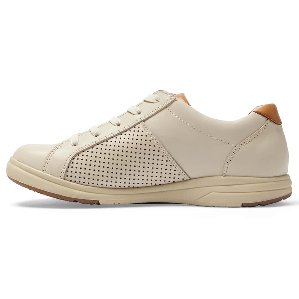 Normandy Sneaker in Bone/tan Leather