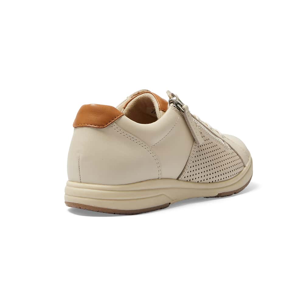 Normandy Sneaker in Bone/tan Leather