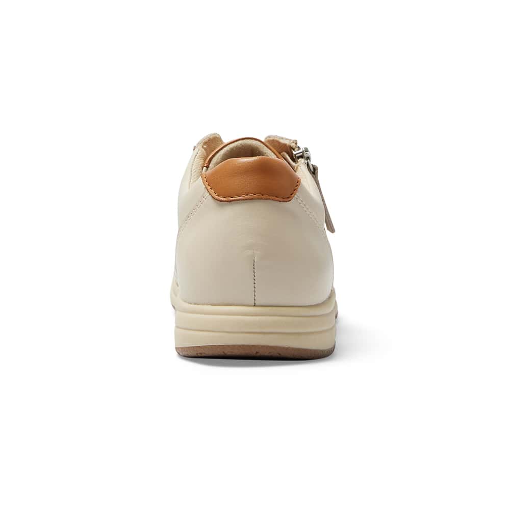 Normandy Sneaker in Bone/tan Leather