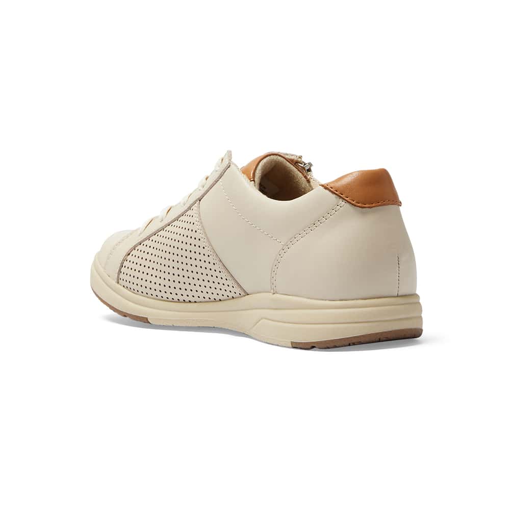 Normandy Sneaker in Bone/tan Leather