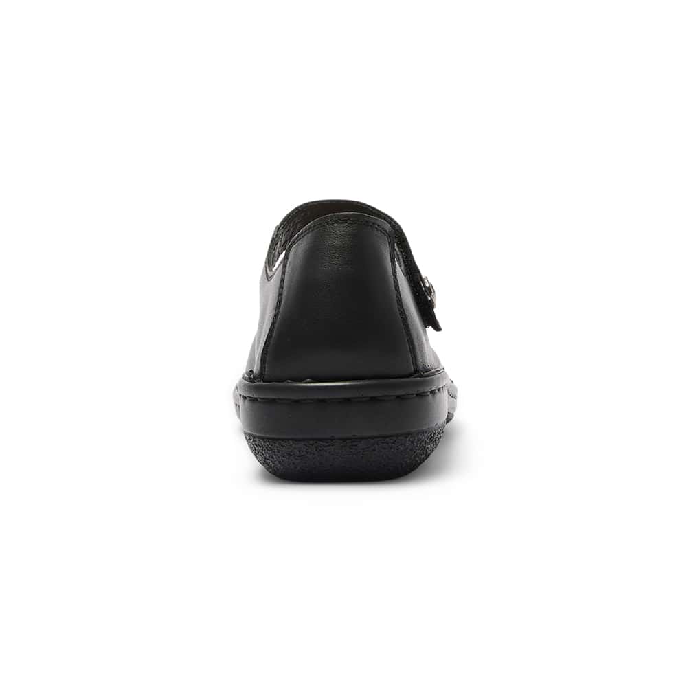 Radius Ballet Flat in Black Leather