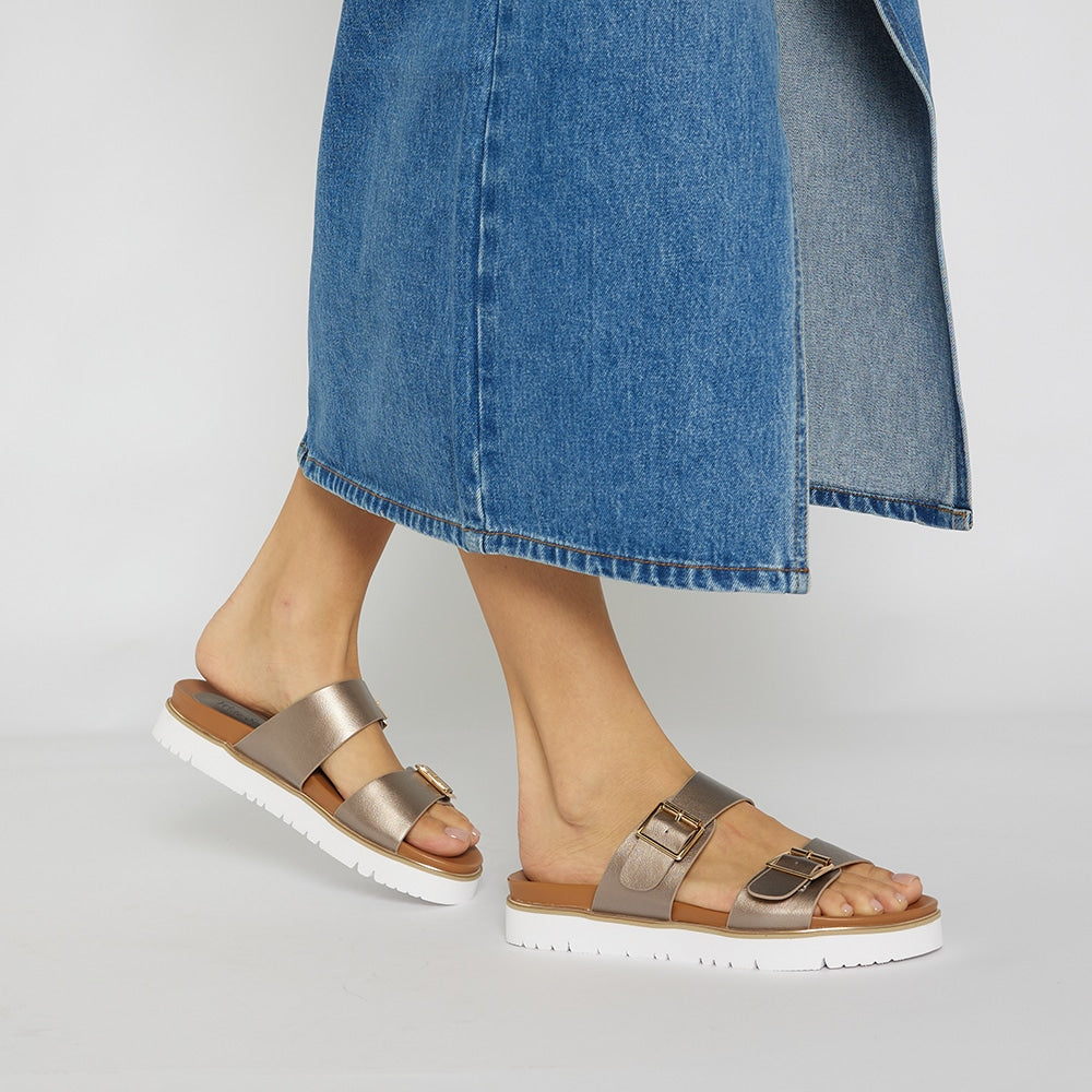 Saigon Slide in Pewter Smooth