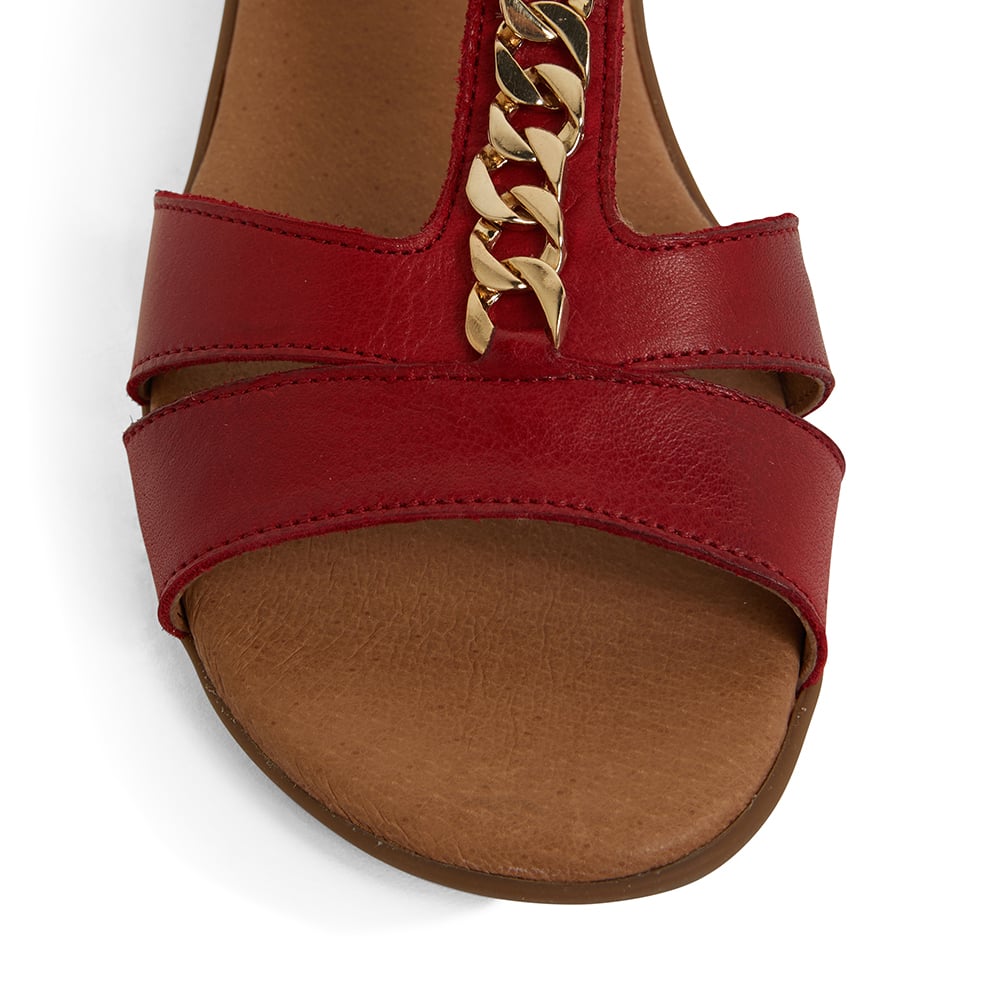 Baleno Sandal in Red Leather