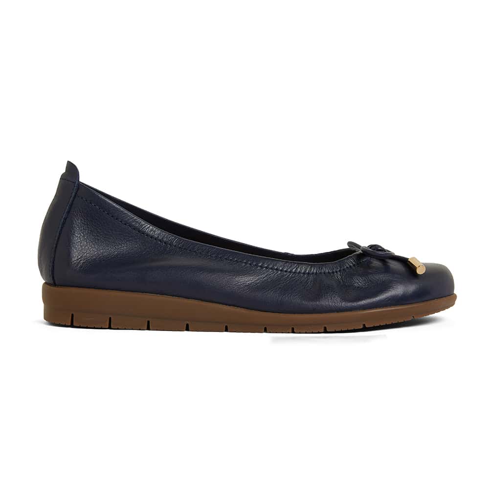 Barton Flat in Navy Leather
