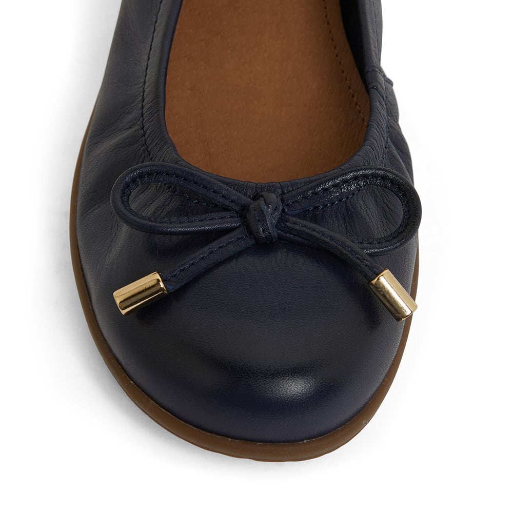 Barton Flat in Navy Leather