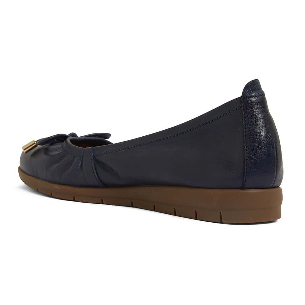 Barton Flat in Navy Leather