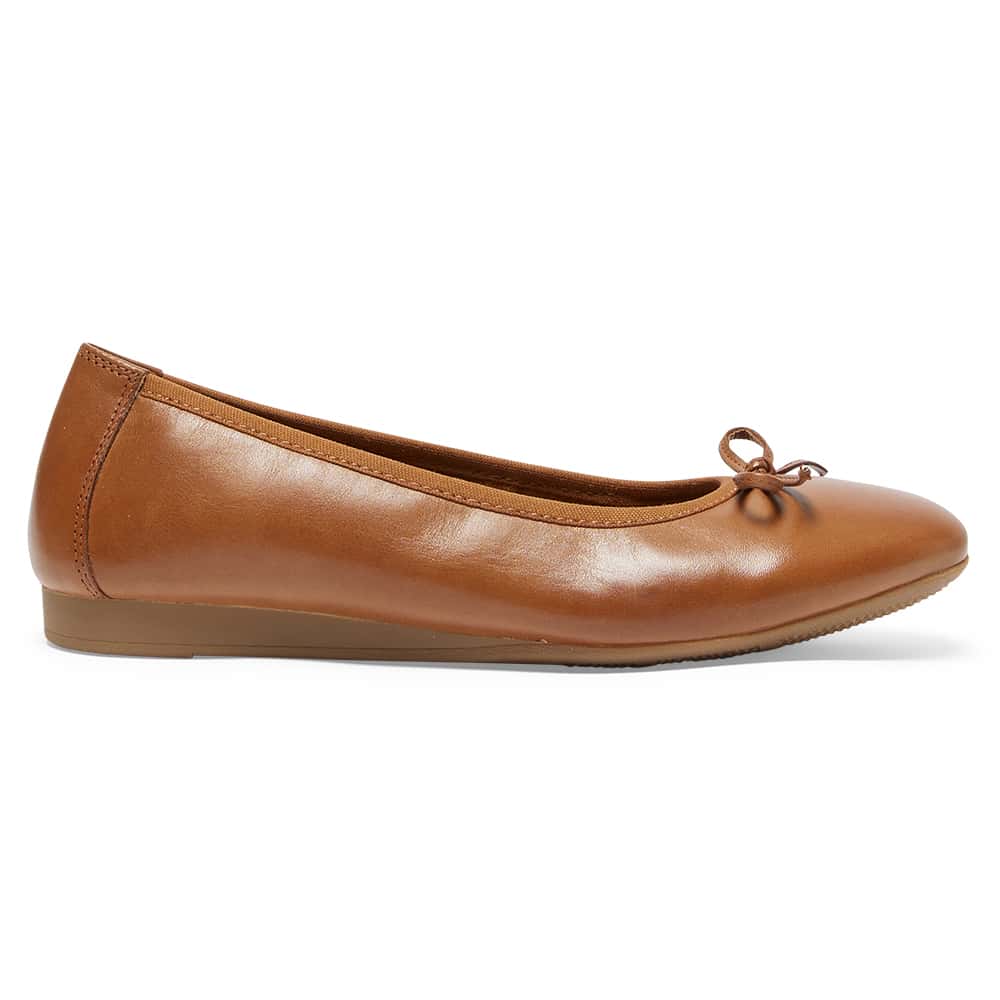 Belamy Flat in Cognac Leather