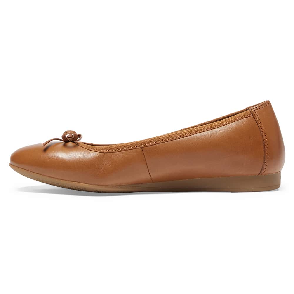 Belamy Flat in Cognac Leather