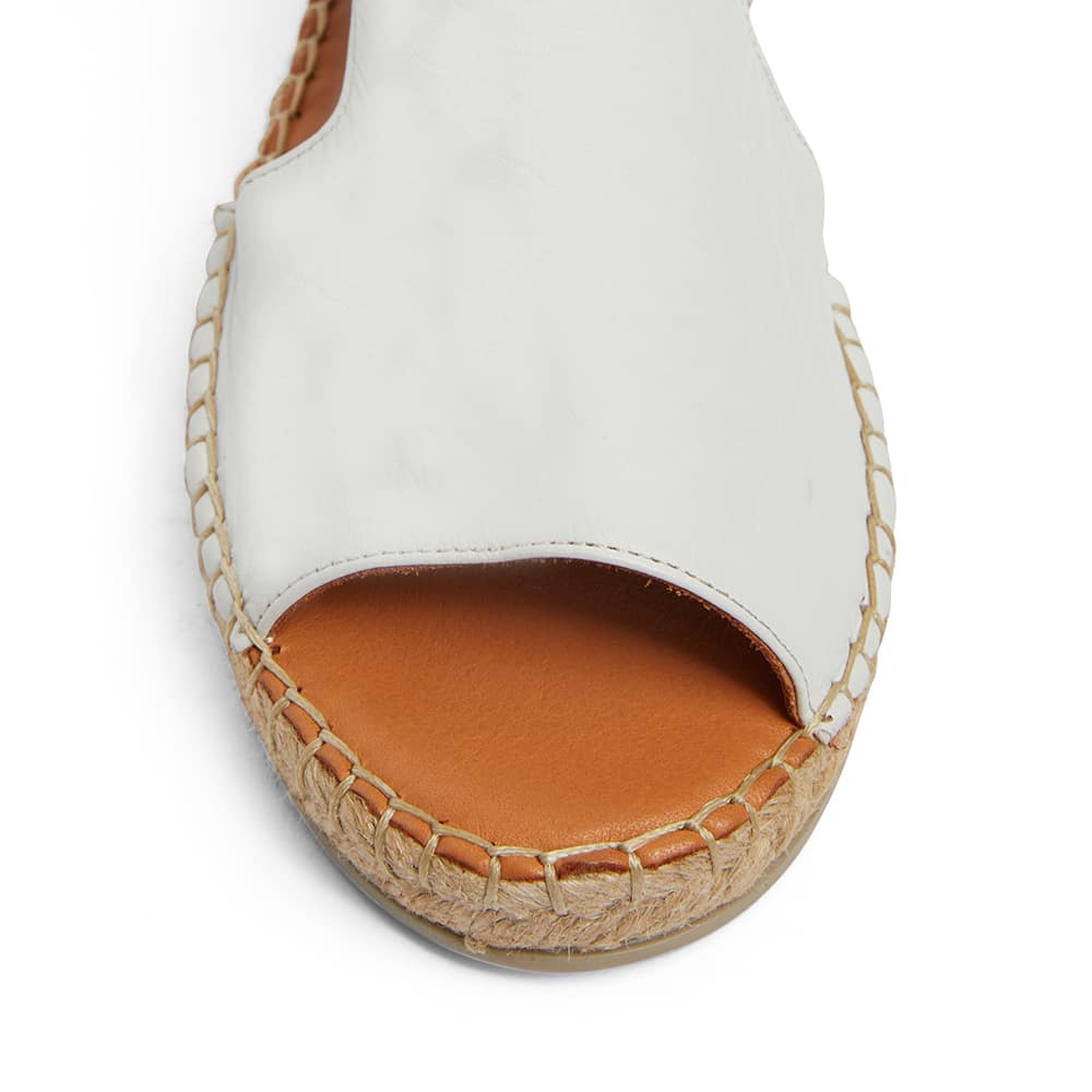 Kasbah Sandal in White Leather