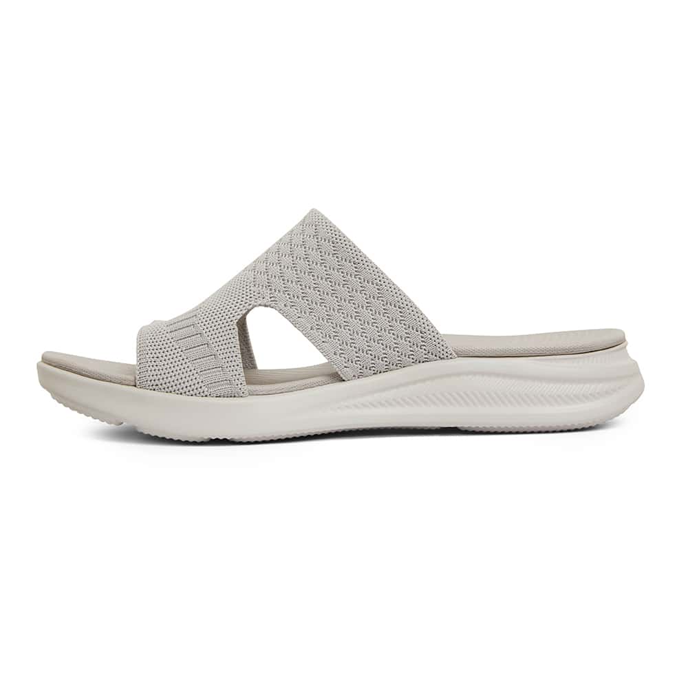 Madon Slide in Light Grey Stretch