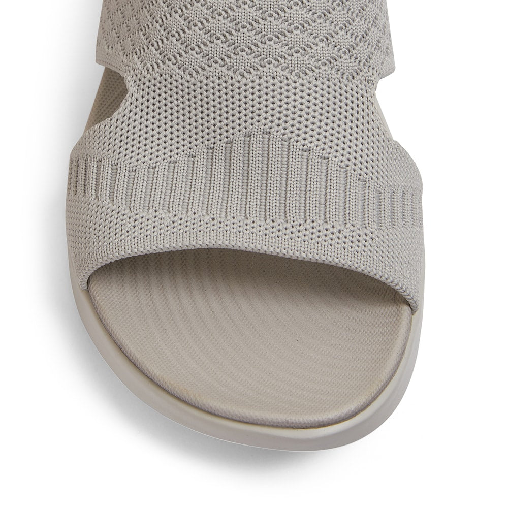 Madon Slide in Light Grey Stretch