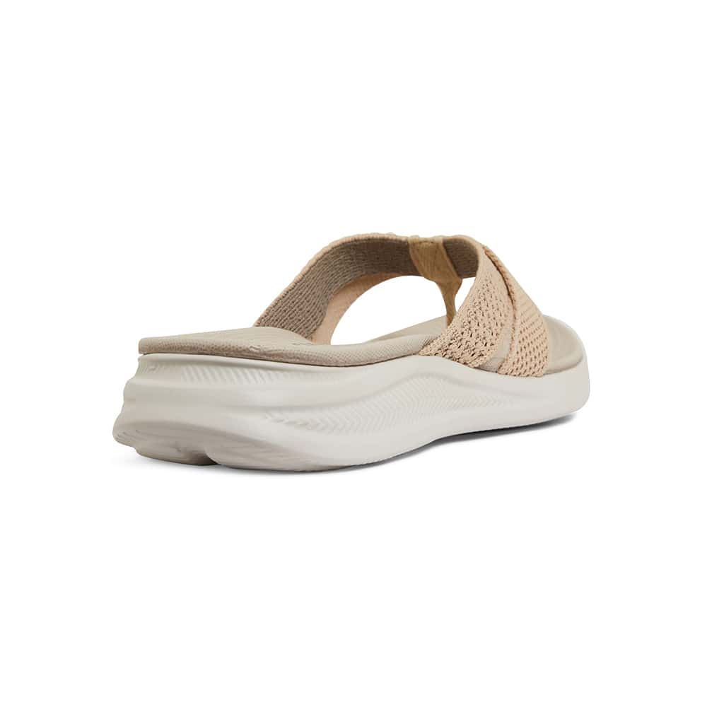 Magda Slide in Beige Stretch