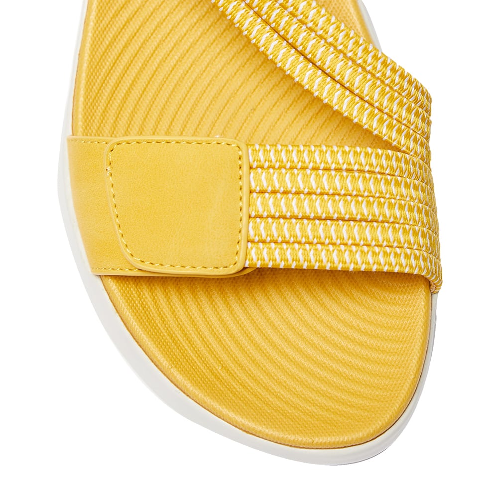 Neon Sandal in Mustard Multi