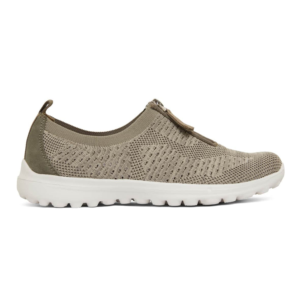 Oberon Sneaker in Khaki Stretch