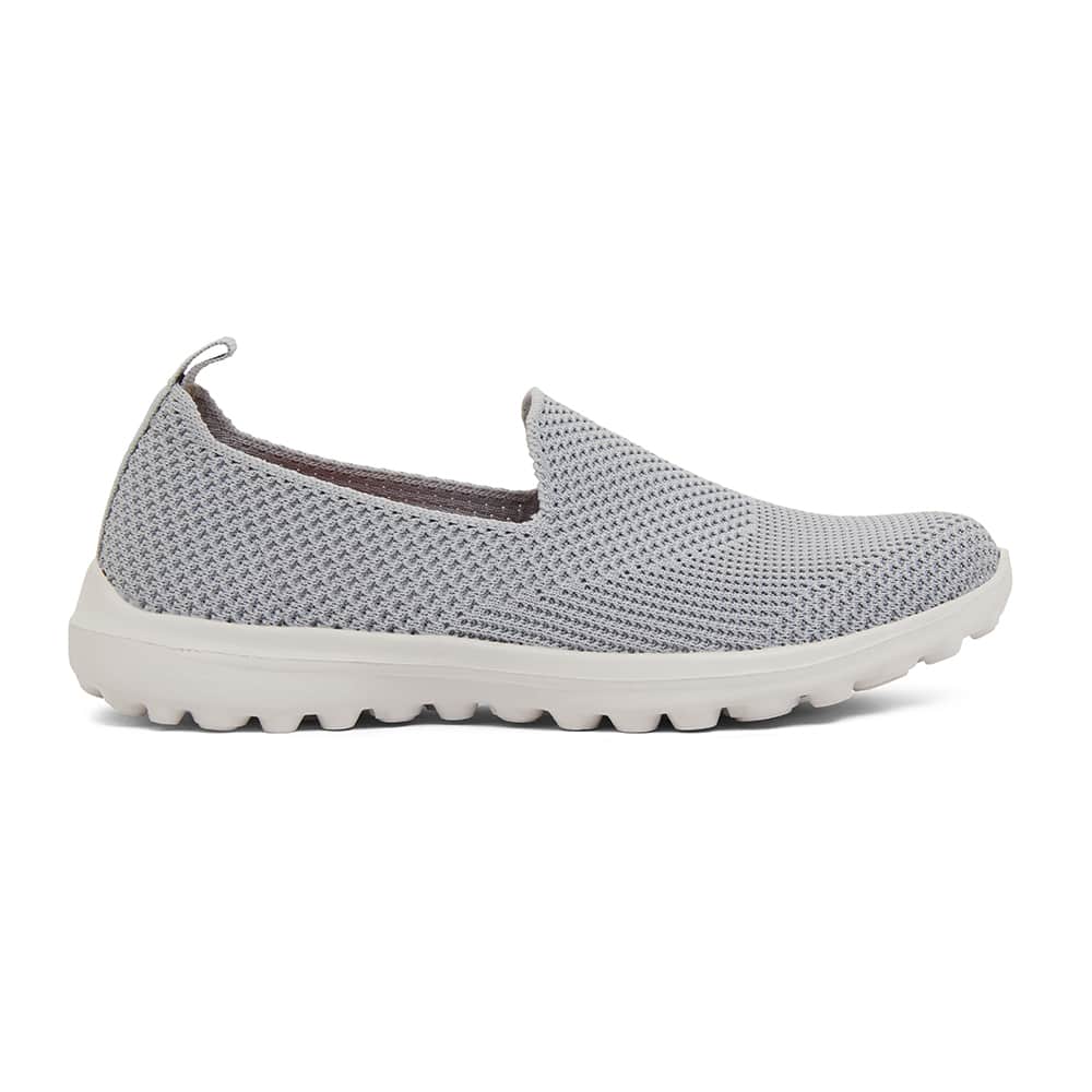 Peak Sneaker in Light Grey Stretch