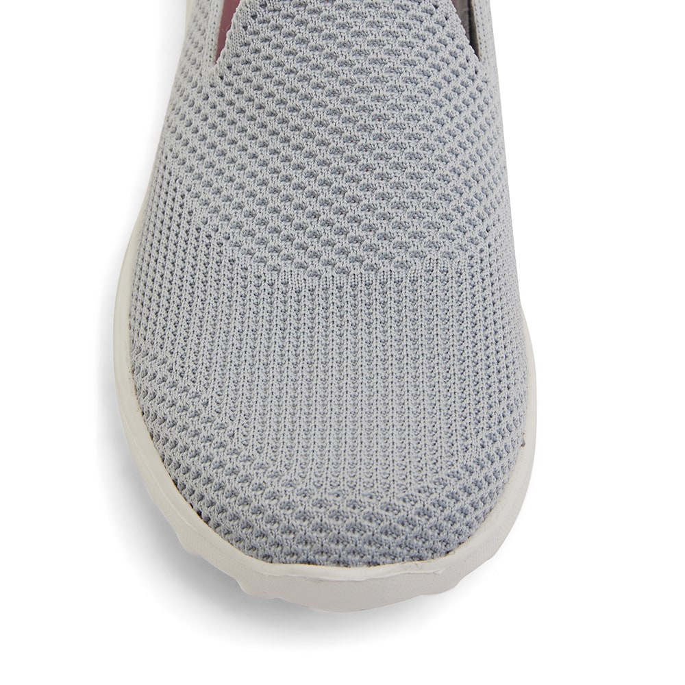 Peak Sneaker in Light Grey Stretch