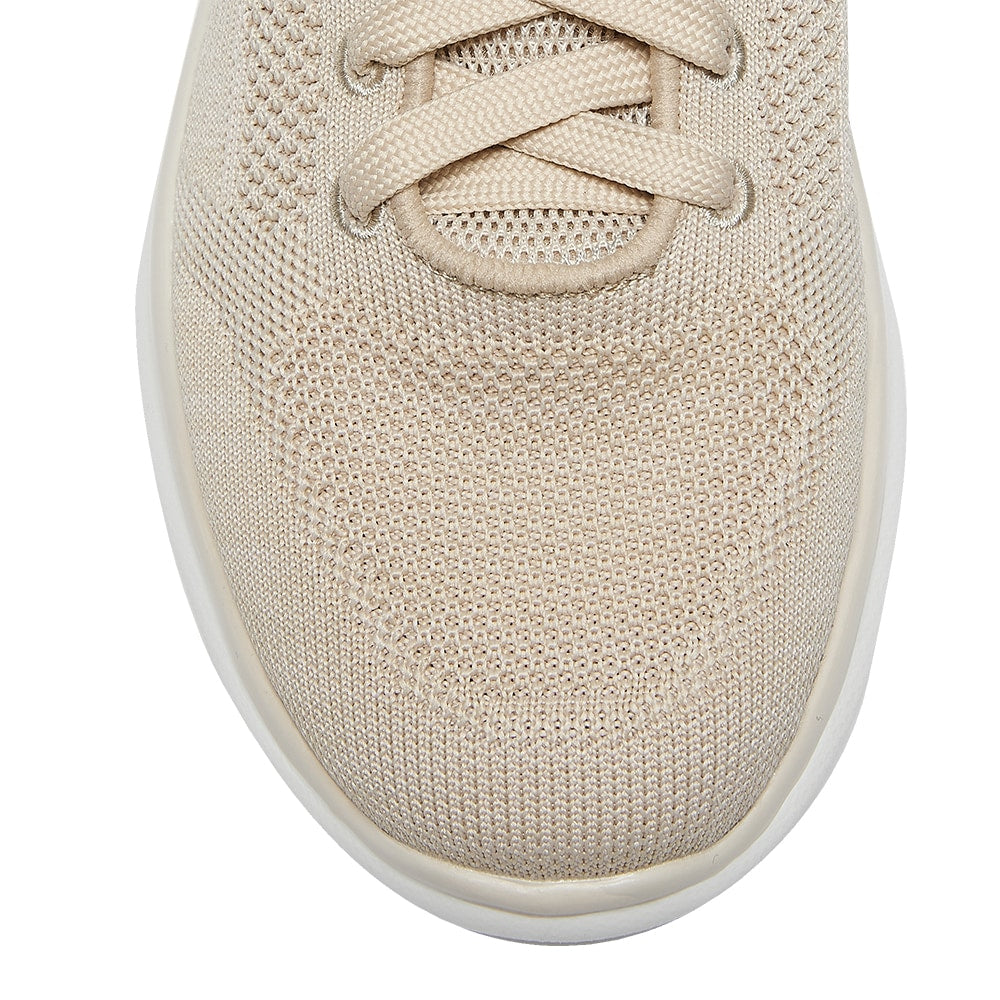 Quantum Sneaker in Beige Knit