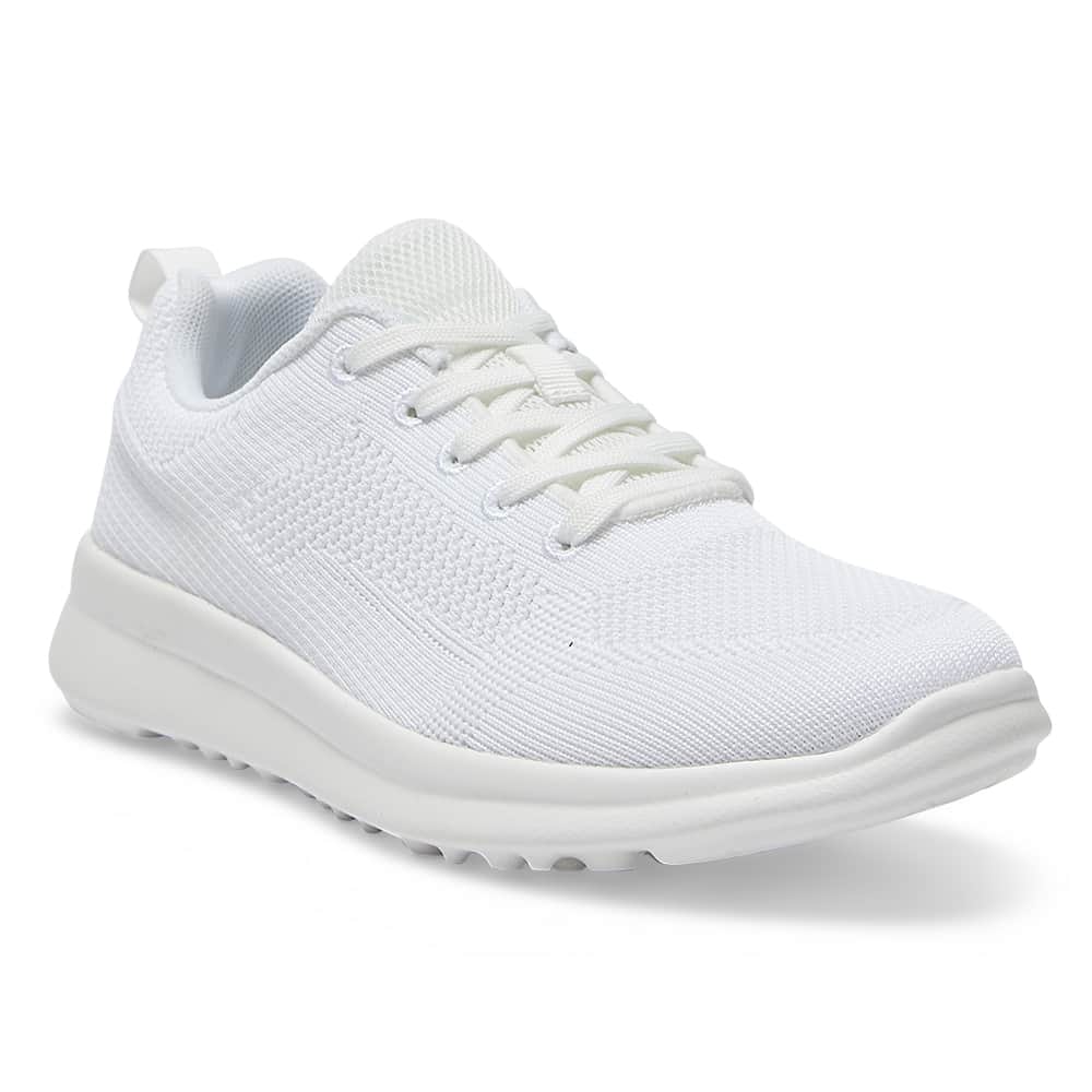 Quantum Sneaker in White Knit