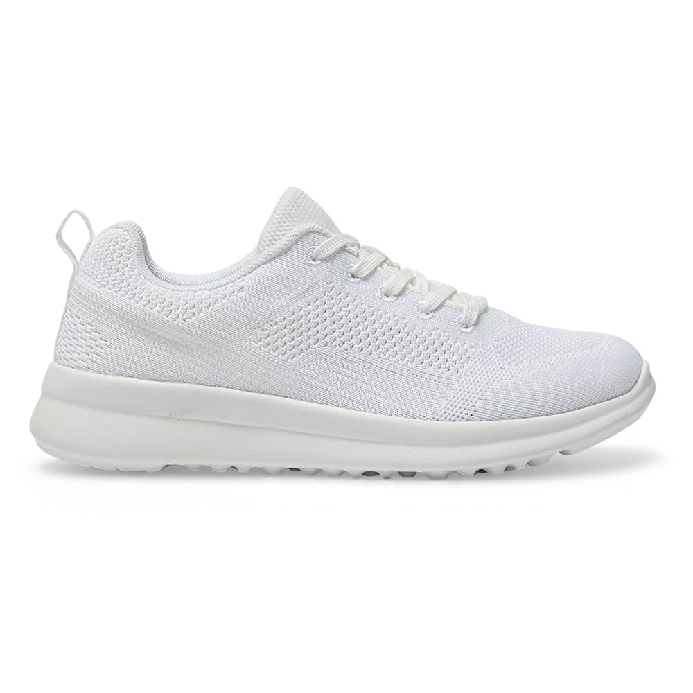 Quantum Sneaker in White Knit