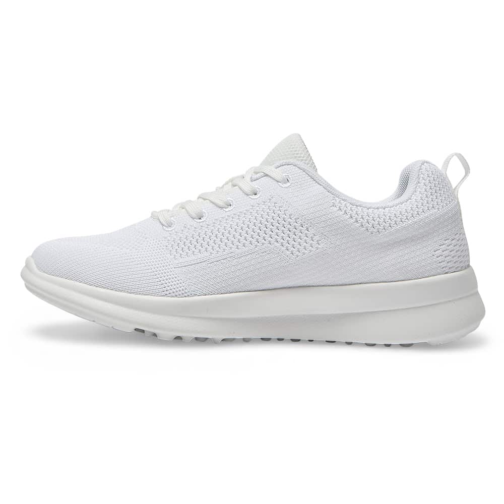 Quantum Sneaker in White Knit