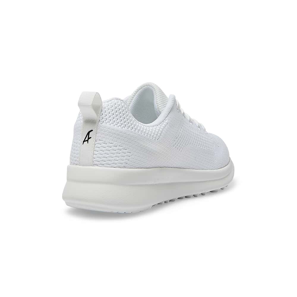 Quantum Sneaker in White Knit