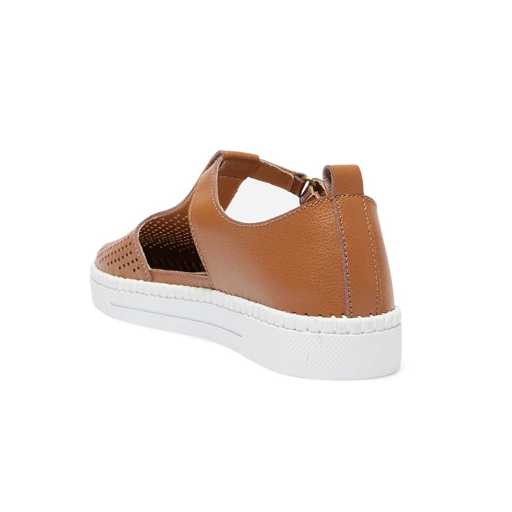 Ricky Ballet Flat in Tan Leather