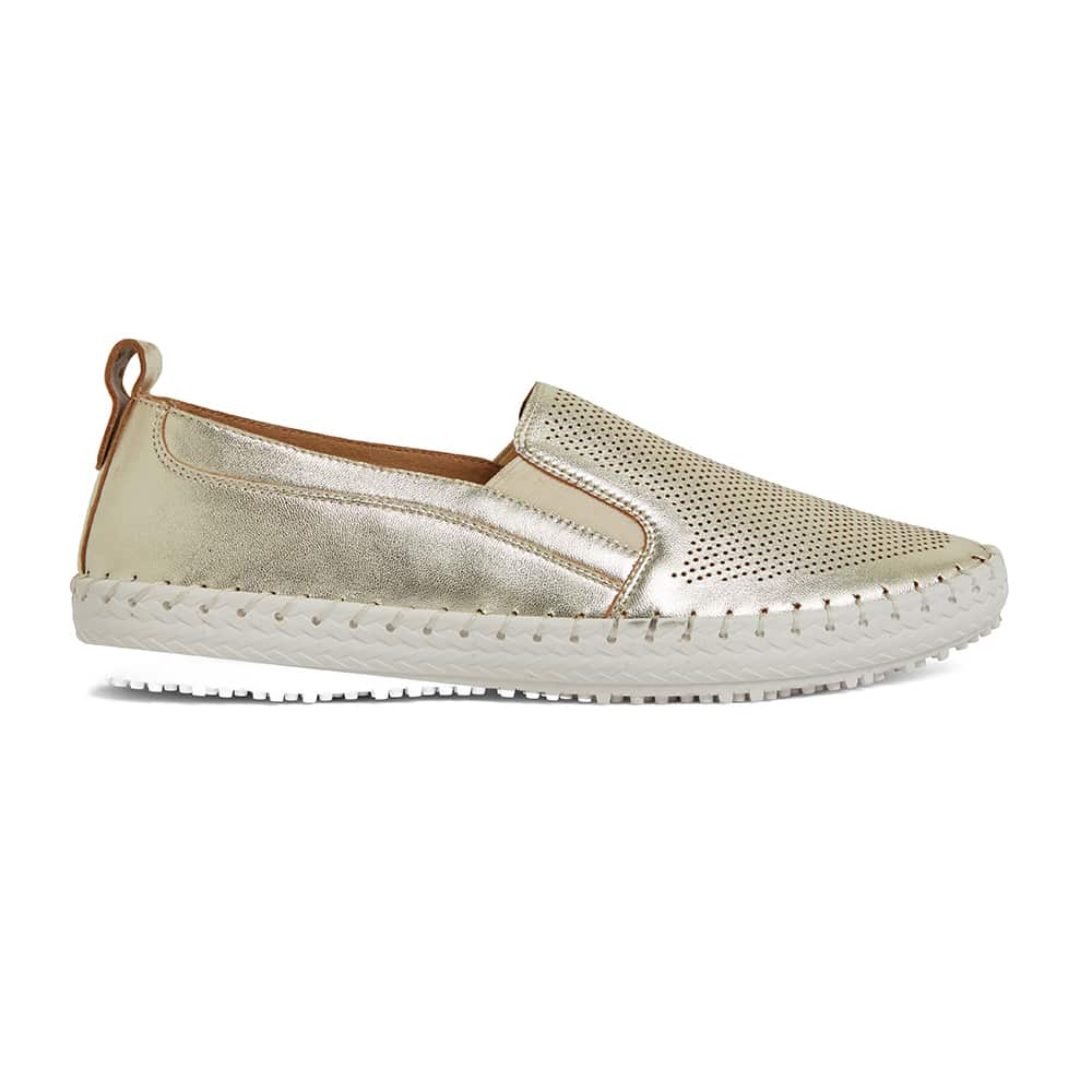 Riva Sneaker in Soft Gold Leather
