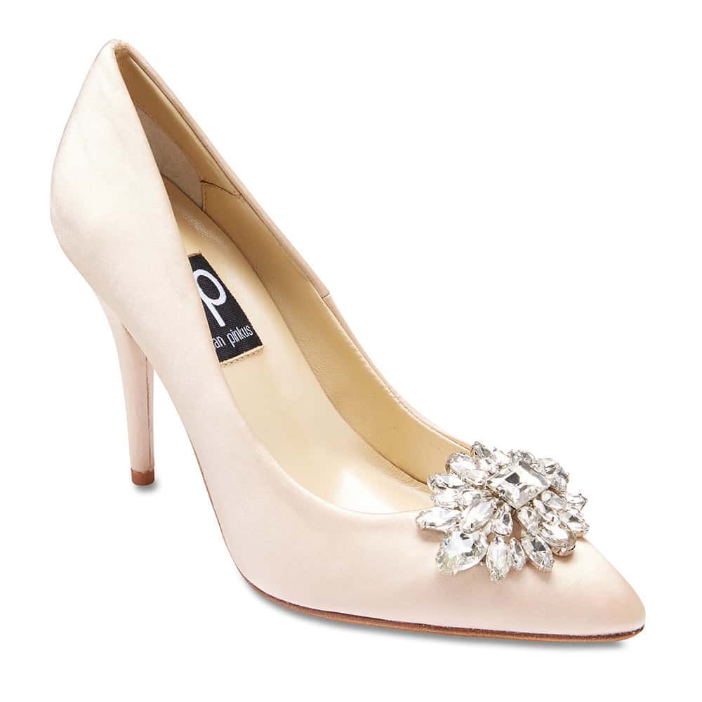 Keisha Heel in Baby Pink Satin
