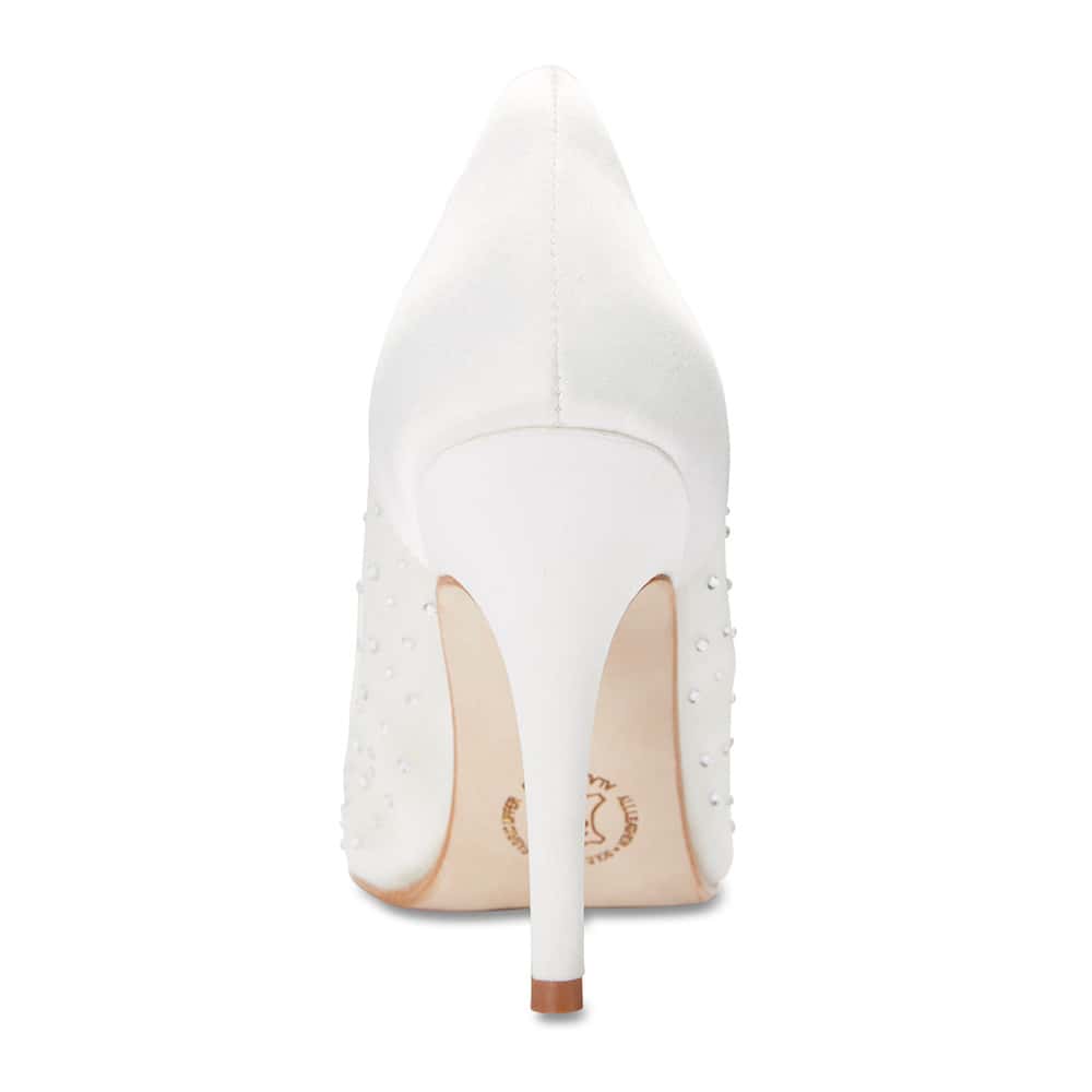 Kendra Heel in Ivory Satin