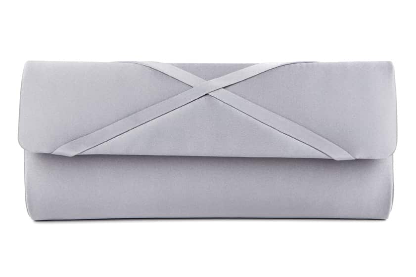 Lacy Handbag in Silver Satin
