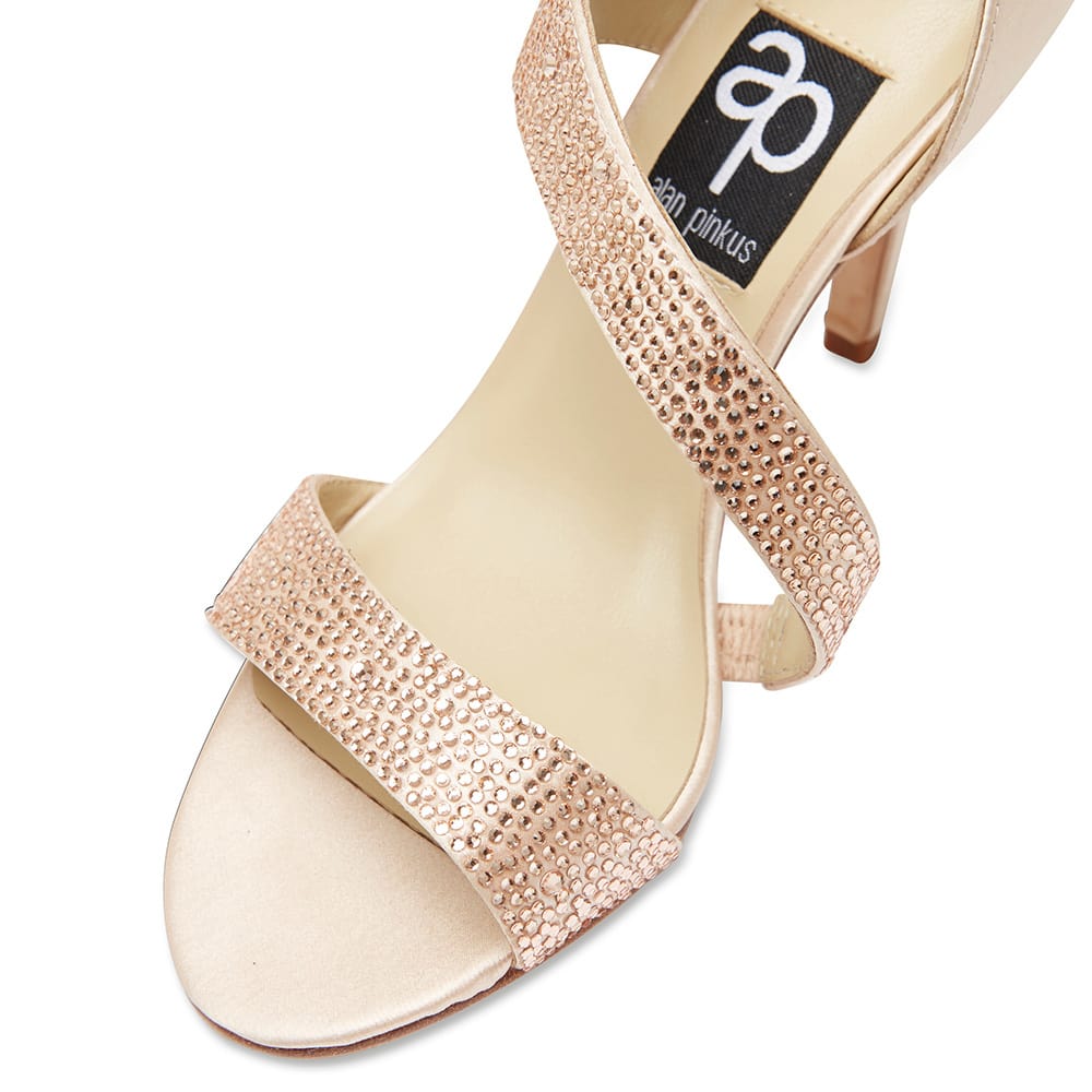 Lotus Heel in Pink Satin