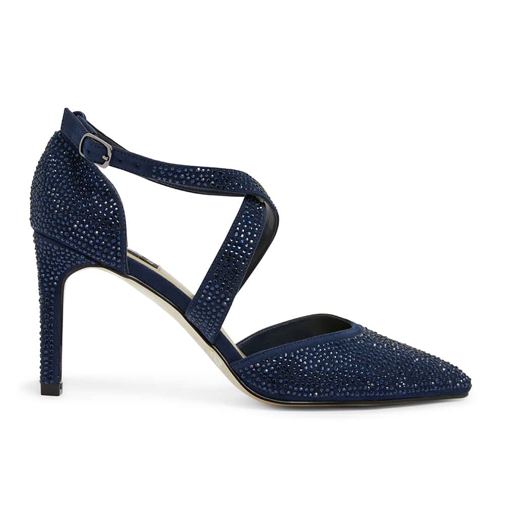 Madison Heel in Navy Fabric