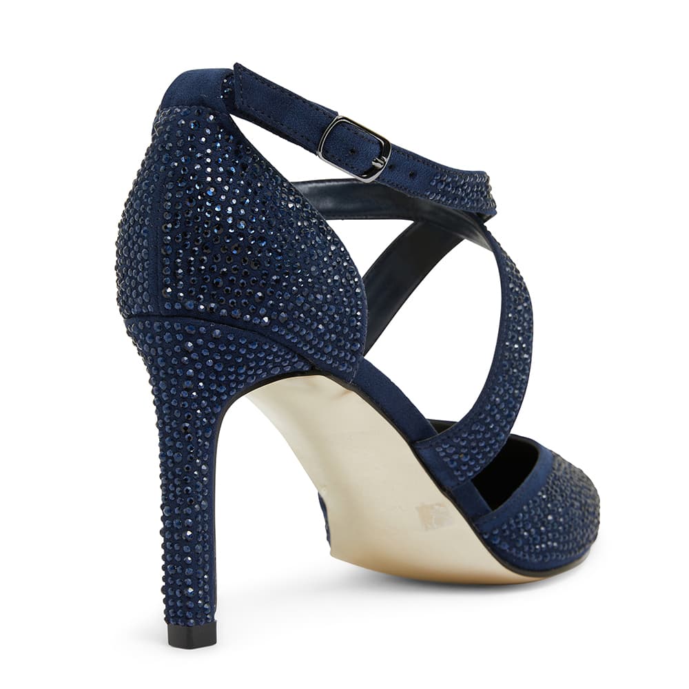 Madison Heel in Navy Fabric