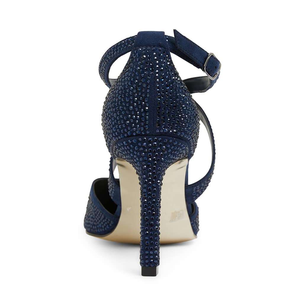 Madison Heel in Navy Fabric