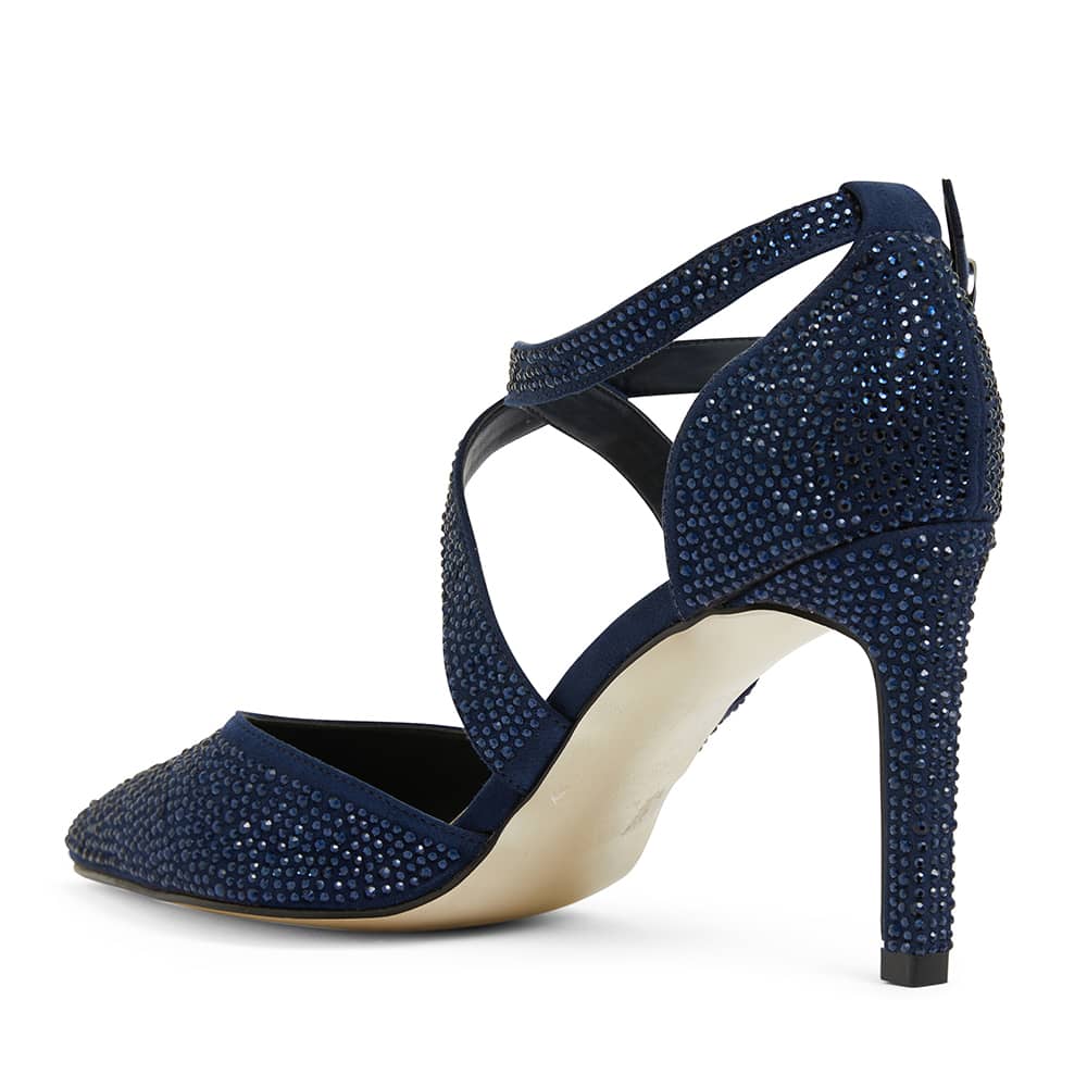 Madison Heel in Navy Fabric