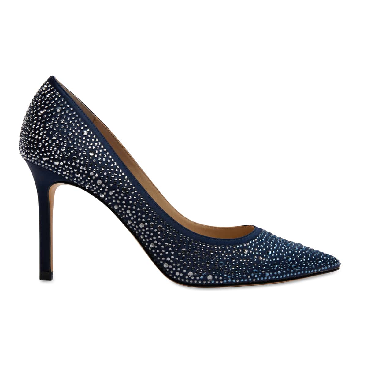 Nickie Heel in Navy Satin