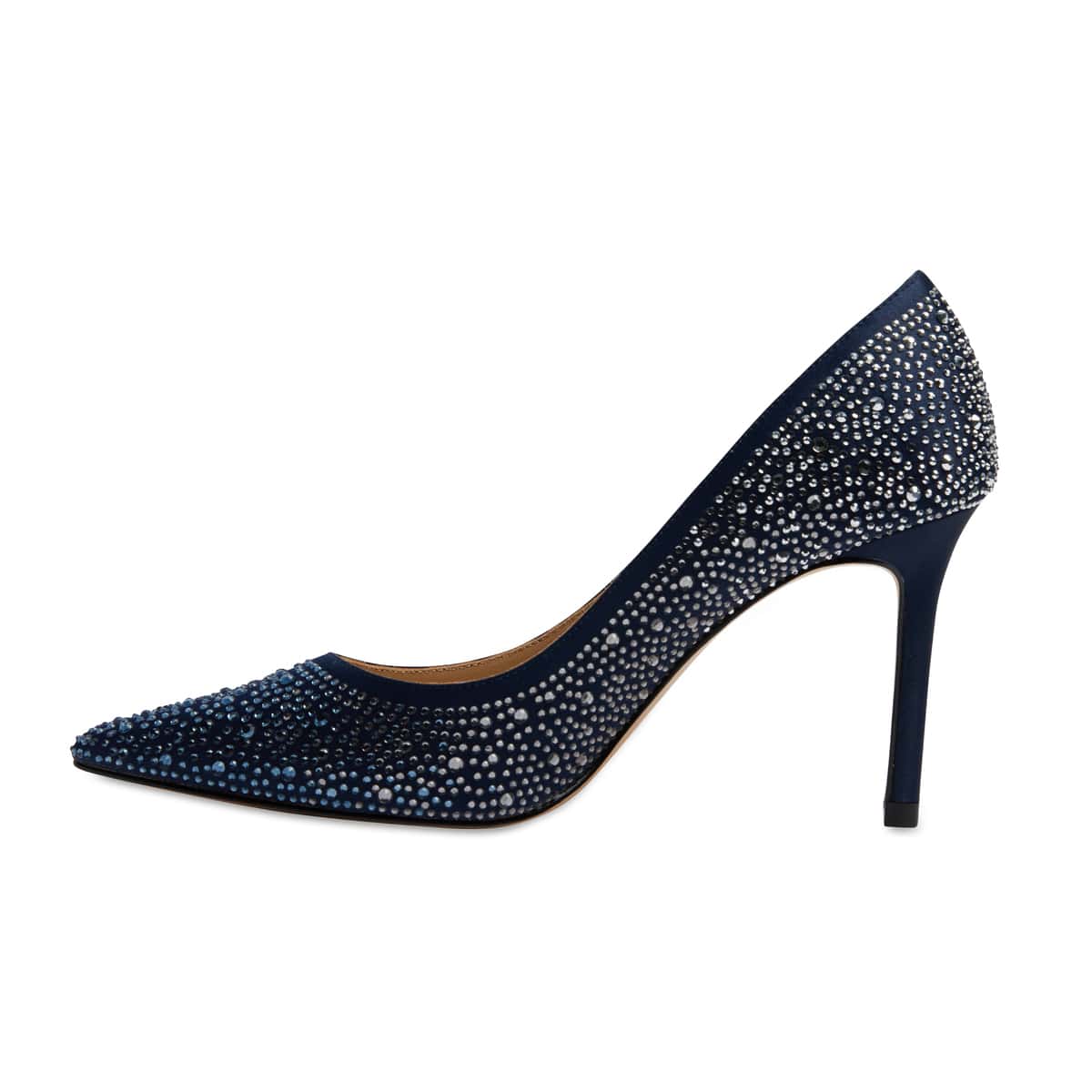 Nickie Heel in Navy Satin
