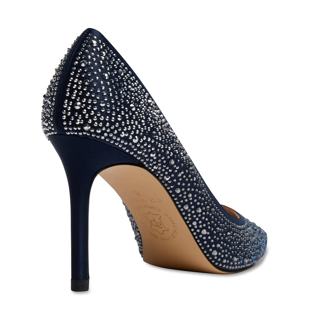 Nickie Heel in Navy Satin