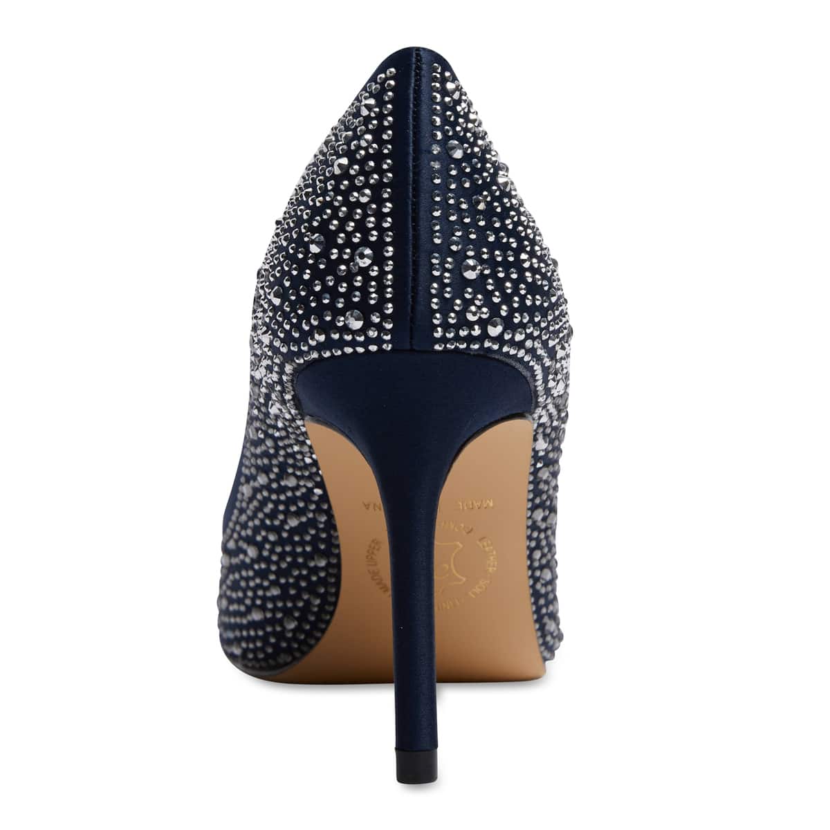 Nickie Heel in Navy Satin