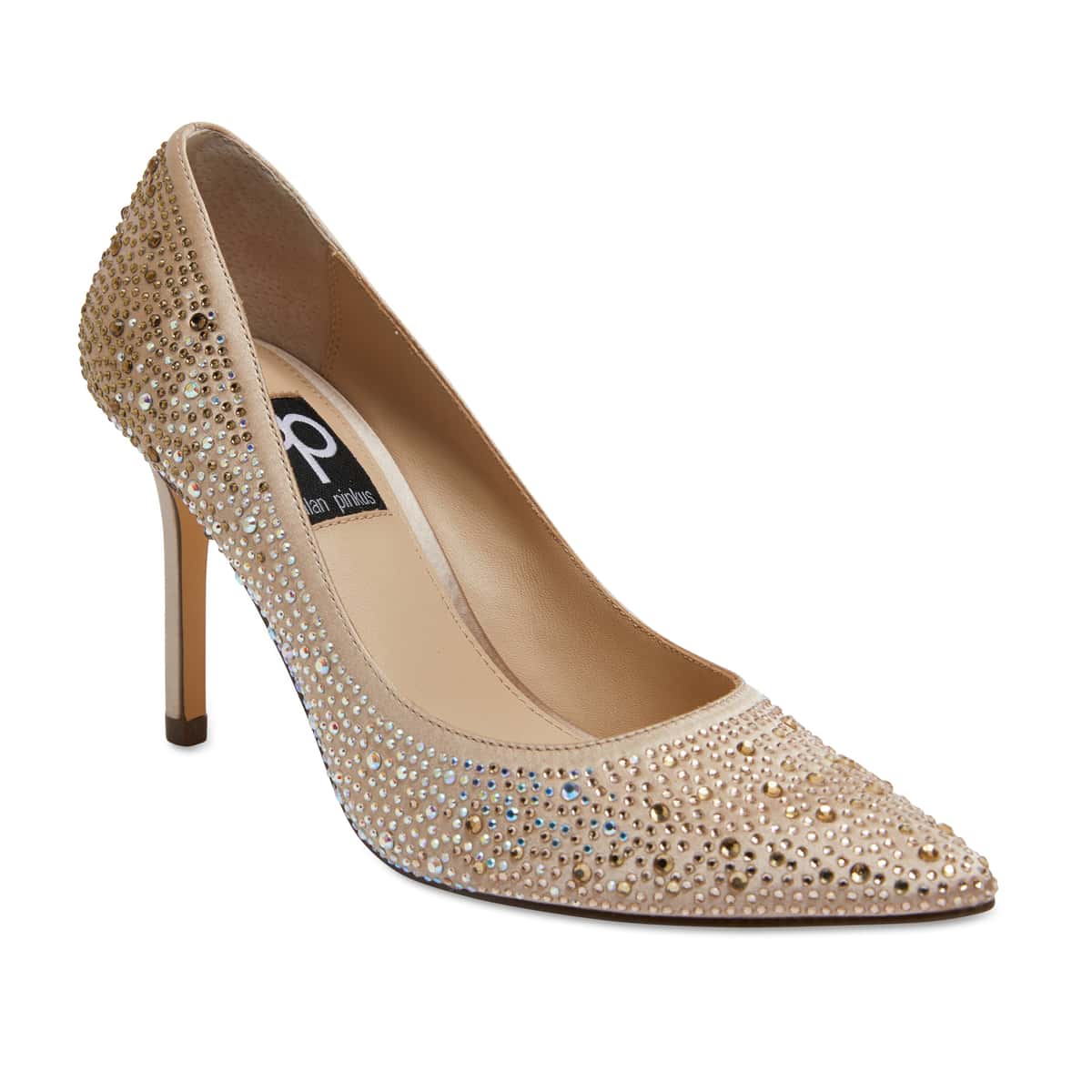 Nickie Heel in Taupe Satin