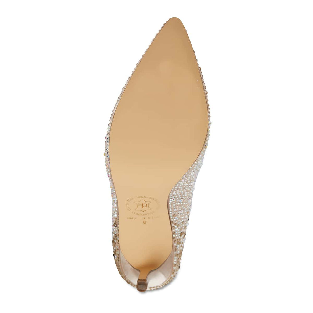 Nickie Heel in Taupe Satin