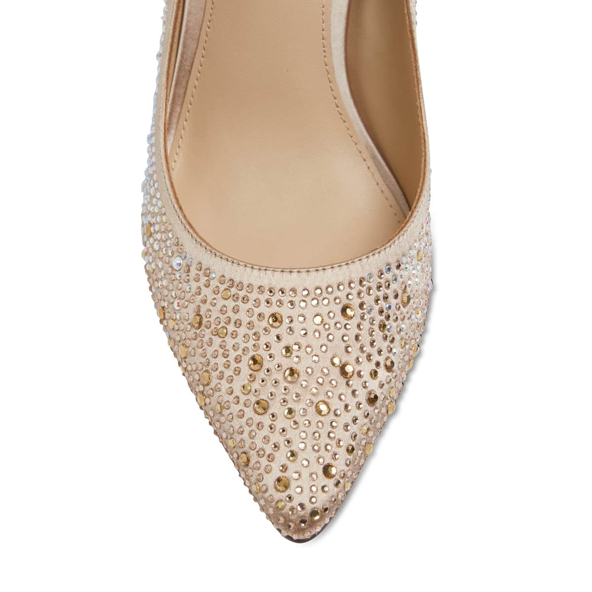 Nickie Heel in Taupe Satin