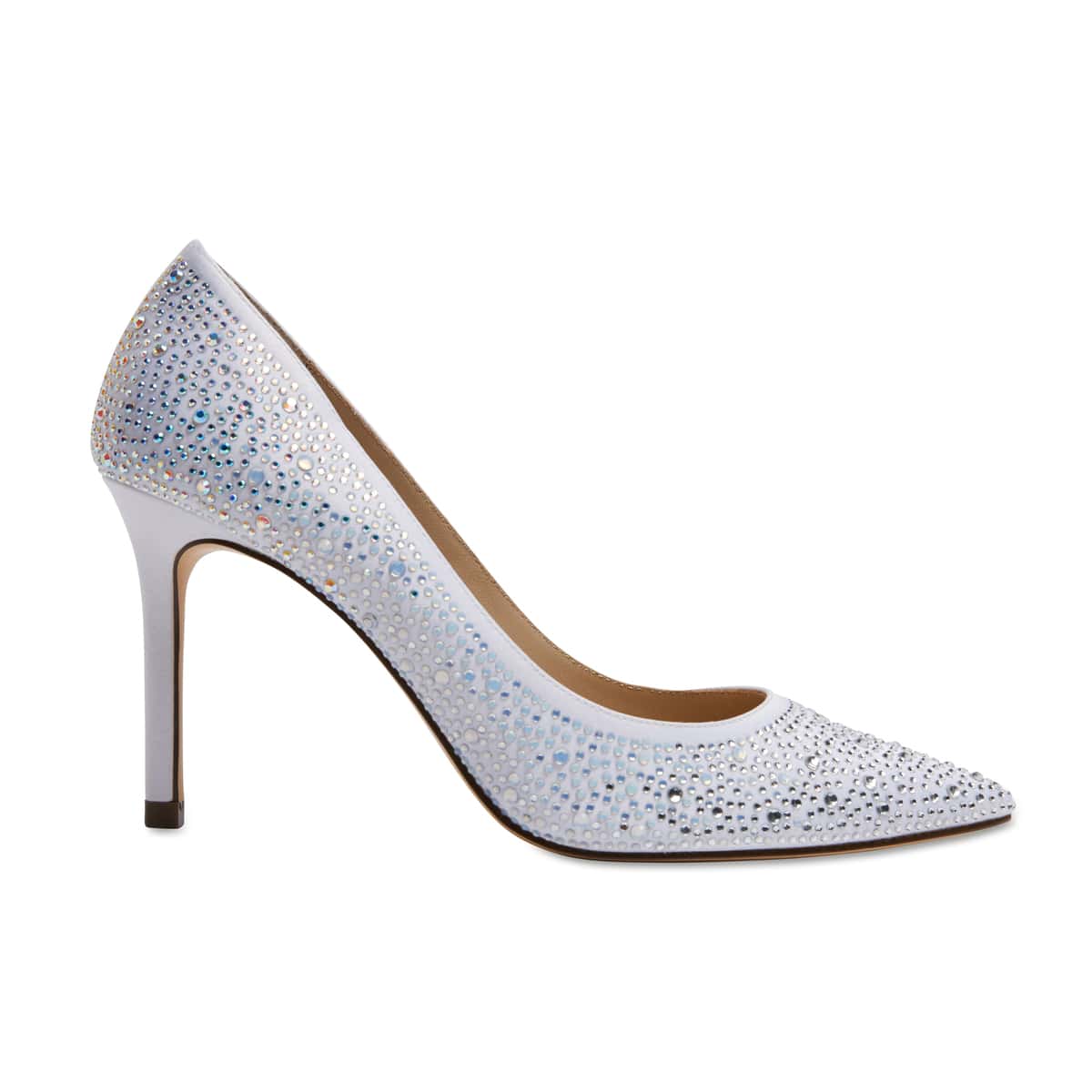 Nickie Heel in White Satin