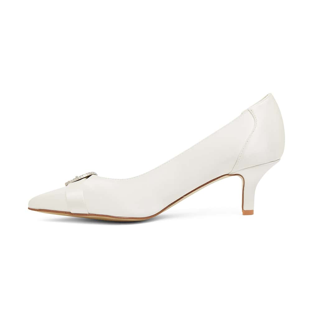 Tina Heel in Ivory Fabric