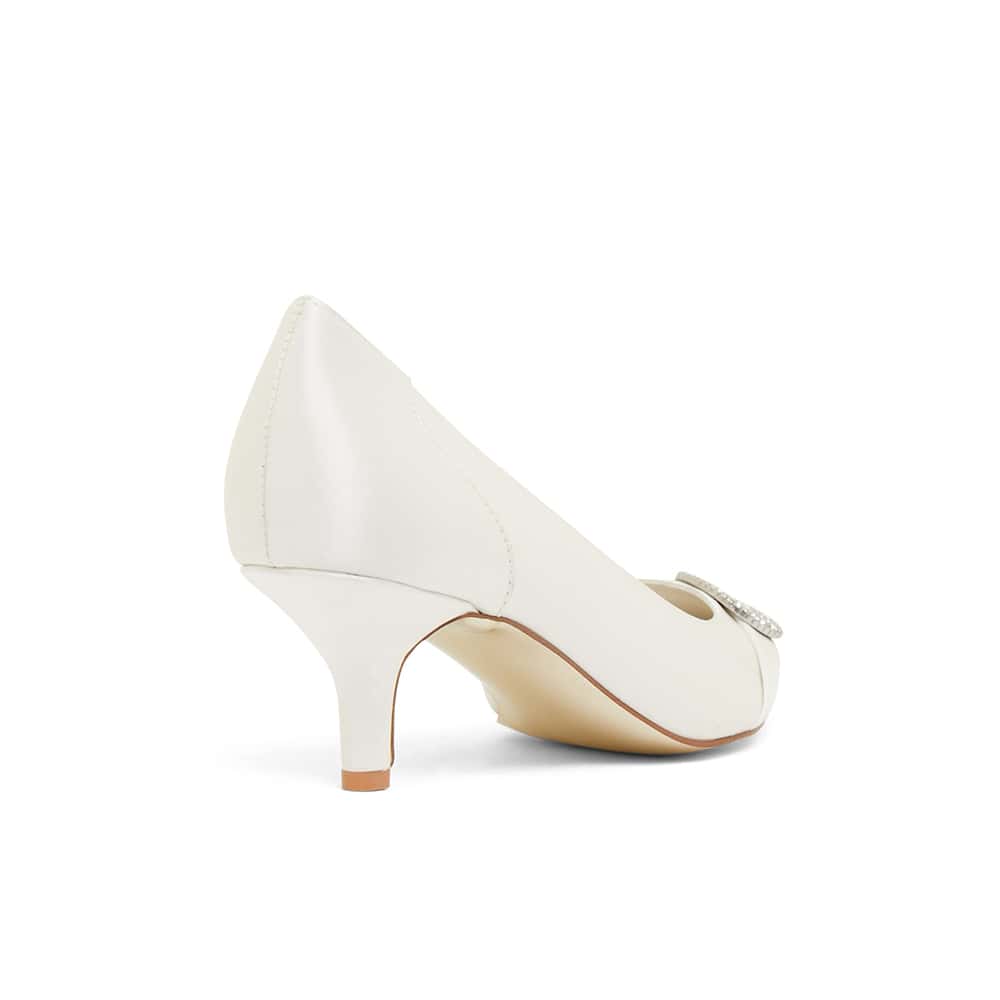Tina Heel in Ivory Fabric