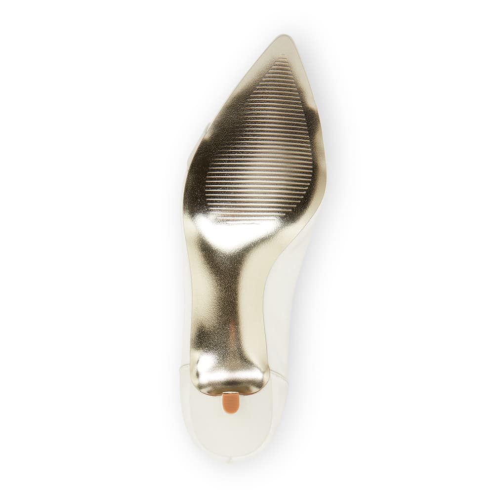 Tina Heel in Ivory Fabric