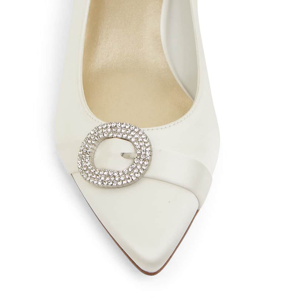 Tina Heel in Ivory Fabric