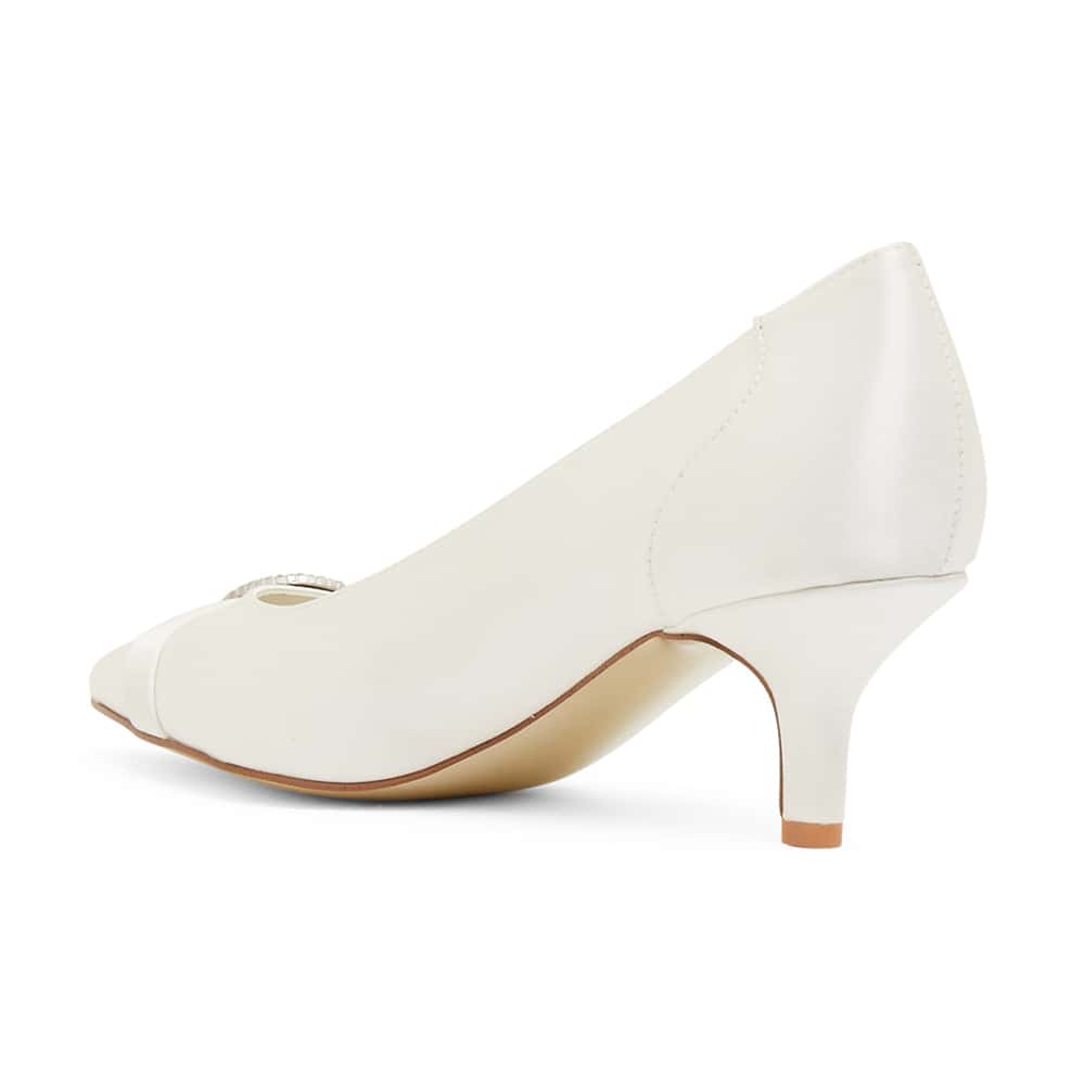 Tina Heel in Ivory Fabric